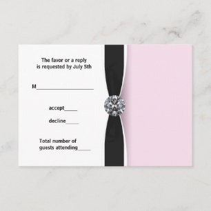 Fête d'anniversaire noire rose du bonbon 16 RSVP