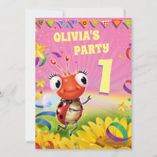 Fête d'anniversaire personnalisée Fille invitation