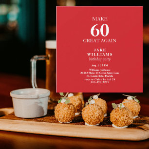 Fête d'anniversaire Rouge Faire 60 Grande à nouvea
