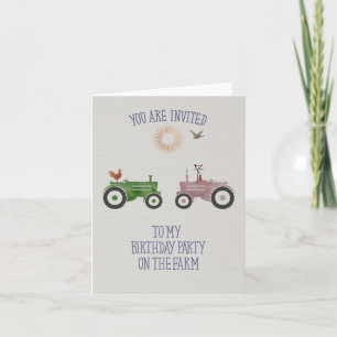 Fête d'anniversaire sur invitation d'une fête agri