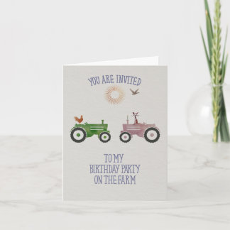 Fête d'anniversaire sur invitation d'une fête agri