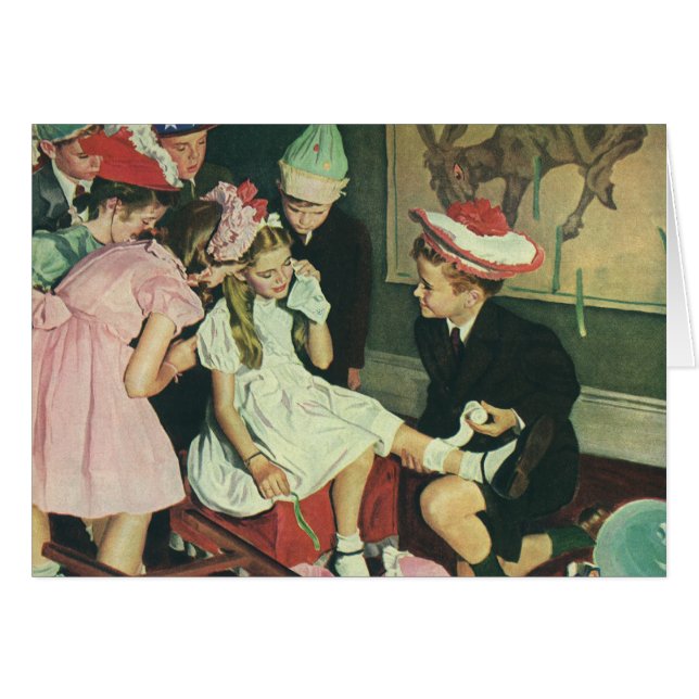 Fête d'anniversaire vintage, Pin the Tail on Donke (Devant horizontal)