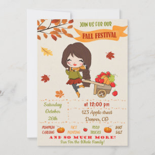 Fête d'automne invitation Invitation d'automne fil