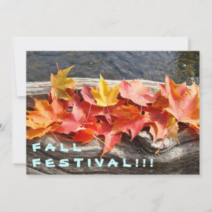 FÊTE D'AUTOMNE ! Invitations d'événement Feuilles