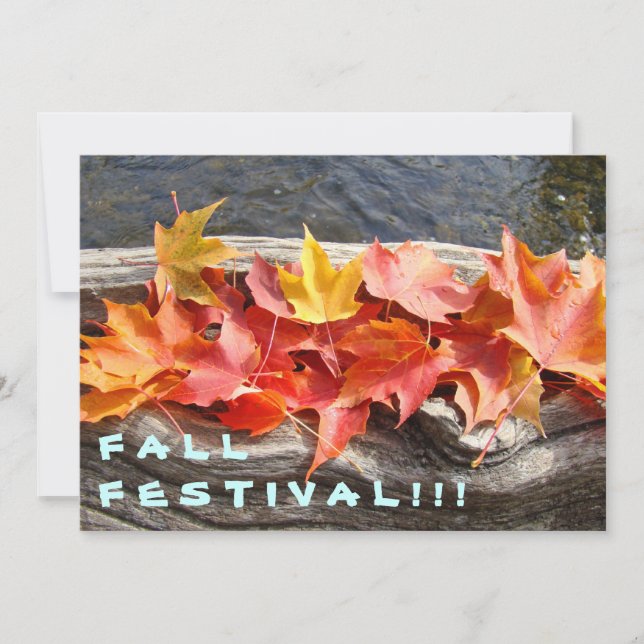 FÊTE D'AUTOMNE ! Invitations d'événement Feuilles  (Devant)