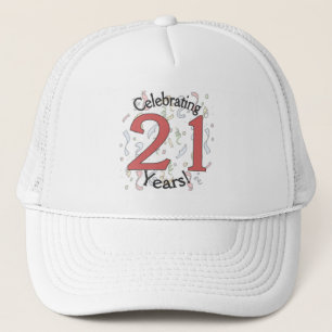 Fête de 21 ans casquette confetti