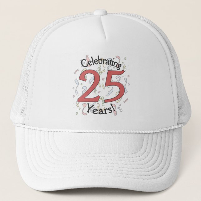Fête de 25 ans confetti casquette (Devant)