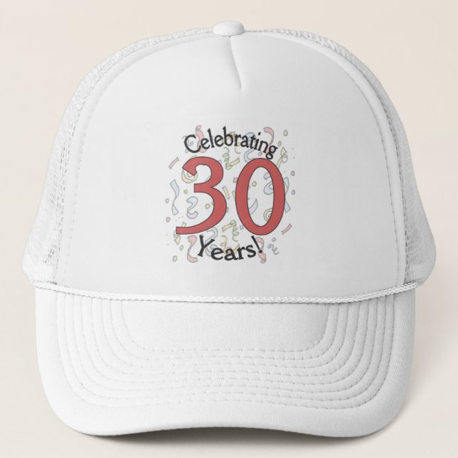 Fête de 30 ans casquette confetti (Devant)