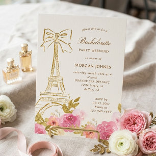 Fête de Bachelorat Chic Parisien Rose Gold