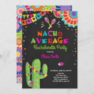 Fête de bachelorette Fiesta Invitation Nacho Moyen