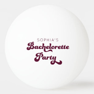 Fête de Bachelorette Rétro Balle de Ping Pong