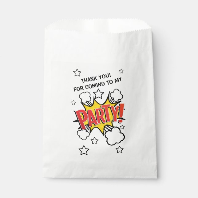 FÊTE DE Bande dessinée ! Sachets en papier (Devant)