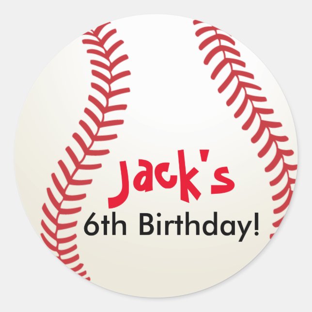 Fête de baseball Sports Stickers Anniversaire (Devant)