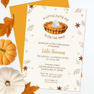 Fête de bébé Cutie Pie – Invitation d'automne