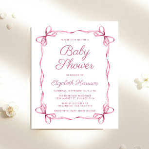 Fête de bébé fille rose Coquette Budget