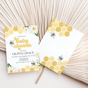 Fête de bébé Petite Abeille Miel Invitation abeill