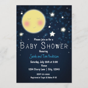 Fête de bébé Scintille Petite Étoile Invitation