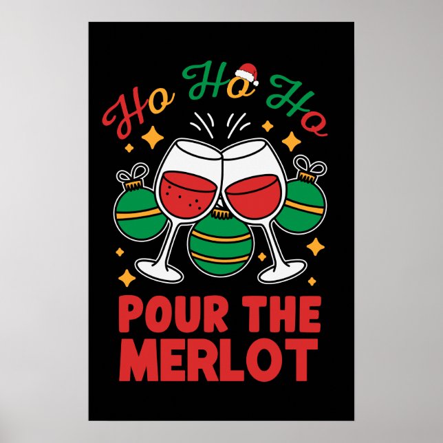 Fête de boisson au vin amusant Poster (Devant)