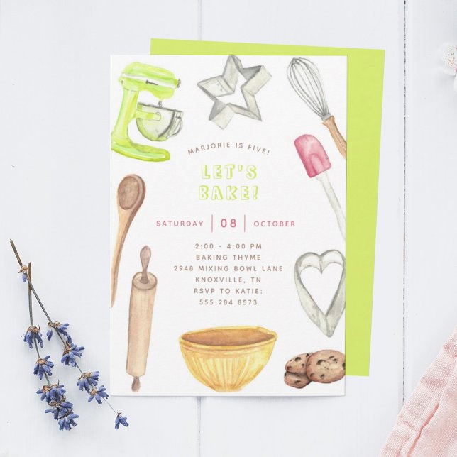 Fête de boulangerie Invitations d'anniversaire (Créateur téléchargé)