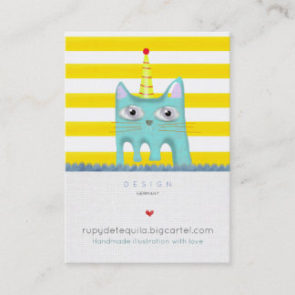 Fête de cartes d'anniversaire au chat