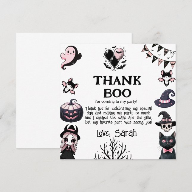 Fête de costumes Boo-tiful Invitation Halloween (Devant / Derrière)