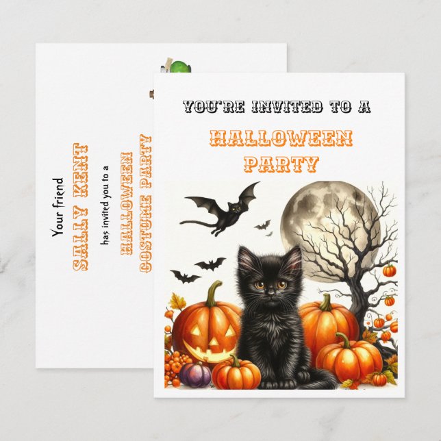 Fête de costumes d'Halloween pour enfants mignons (Devant / Derrière)