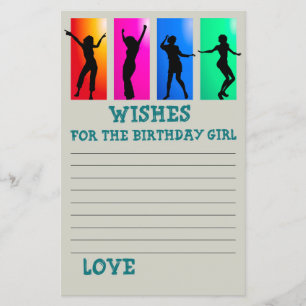 Fête de danse Voeux pour la fille d'anniversaire