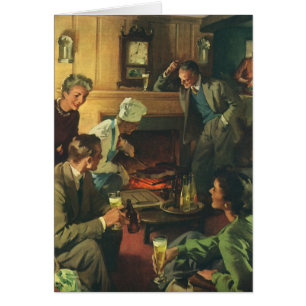 Fête de famille vintage, cuisson de steaks et bois