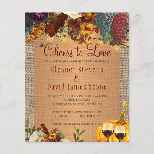 Fête de fiançailles BUGET à fleurs rustiques (Devant)