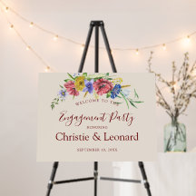 Fête de fiançailles de bienvenue Bohème élégant aq