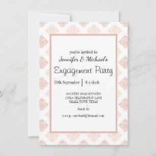 Fête de Fiançailles Peach Blush Damask
