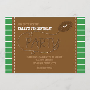 FÊTE DE FOOTBALL Invitation typographique pour enf