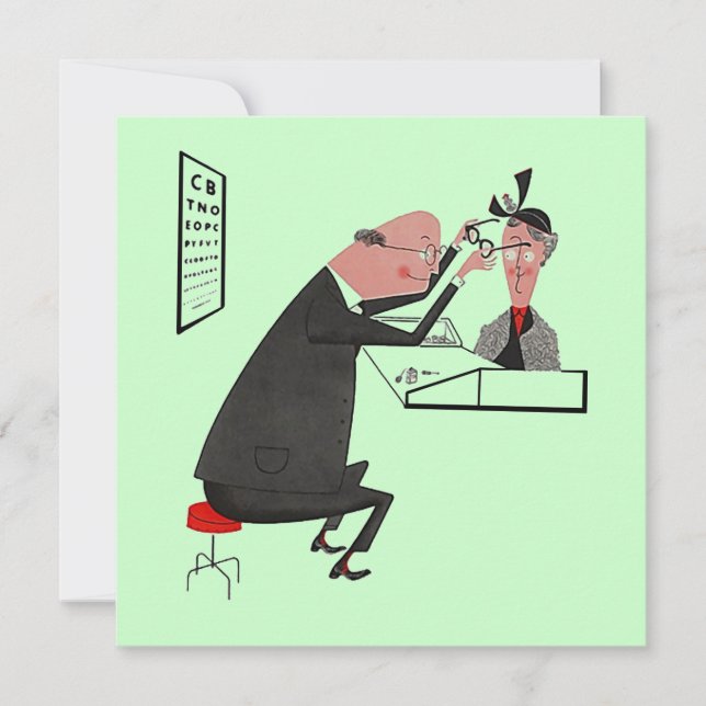 Fête de graduation ou invitation d'un optométriste (Devant)