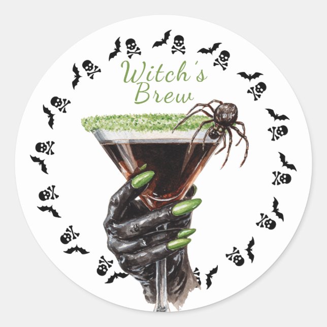 Fête de Halloween Cocktail | Autocollant de la Sor (Devant)