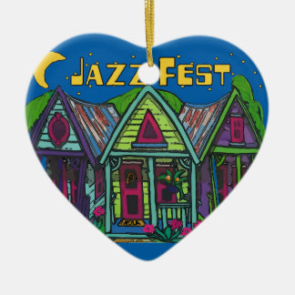 Fête de Jazz Maison Ornement en céramique