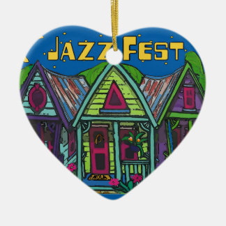 Fête de Jazz Maison Ornement en céramique