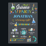 Fête de la Mad Science Invitation Boy<br><div class="desc">Personnalisez facilement et rapidement cette formidable invitation de soirée scientifique avec le nom de votre enfant,  l'âge et les détails de votre parti,  appuyez simplement sur le bouton customiser pour réorganiser et formater le style et le placement du texte.  

c) The Happy Cat Studio</div>