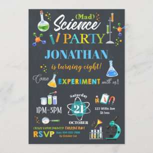 Fête de la Mad Science Invitation Boy