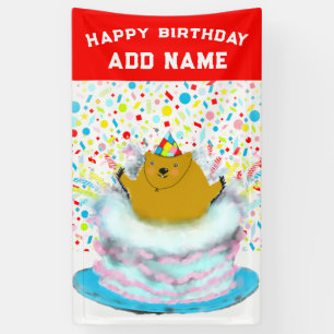 Fête de la marmotte créative Bannière d'anniversai