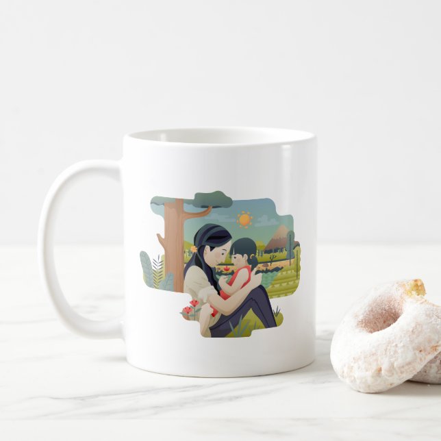 Fête de la mère et de l'enfant | Café Mug (Avec donut)