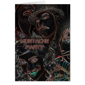 fête de la moustache : staches de néon
