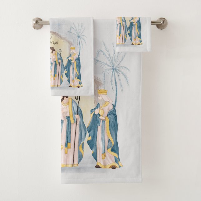 Fête de la nativité or et bleu  (En situation)