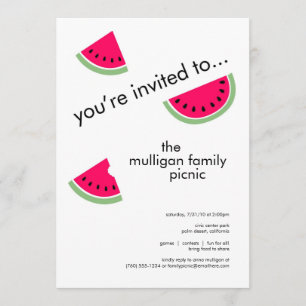 Fête de la pastèque Invitations à n'importe quelle