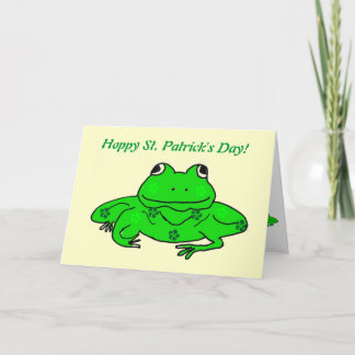 Fête de la Saint Patrick ! Carte de grenouille