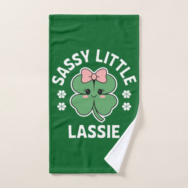 Fête de la Saint-Patrick Petite Fille Sassy Enfant (Serviette à main)