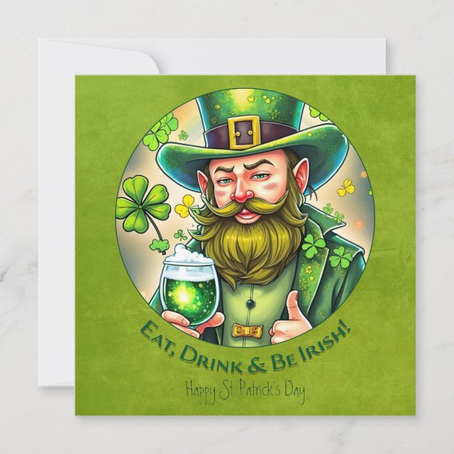 Fête de la Saint Patrick - un toast au bonheur (Devant)