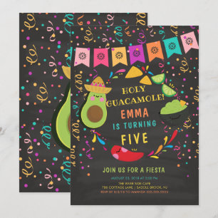 Fête de la Sainte Guacamole Invitation d'anniversa