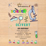 Fête de la science Mad Invitation d'anniversaire<br><div class="desc">Faites preuve de curiosité et célébrez avec style nos invitations à des fêtes d'anniversaire sur le thème de la science ! Parfaites pour les jeunes scientifiques et les esprits curieux, ces invitations présentent des designs amusants et colorés inspirés de la chimie, de la biologie et de l'espace. Customisez avec les...</div>