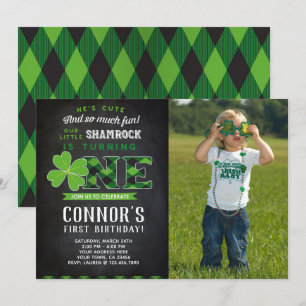 Fête de la St Patrick Invitation avec photo