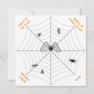 Fête de la toile d'araignée chez moi - Invitation